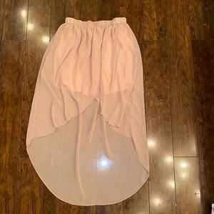 Dusty pink high low skirt